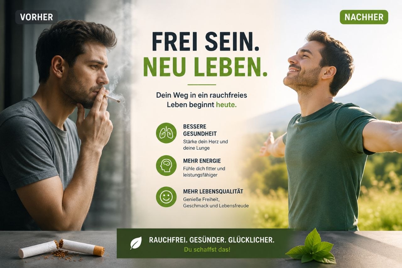 Rauchfrei werden – Vorher-Nachher beim Rauchstopp