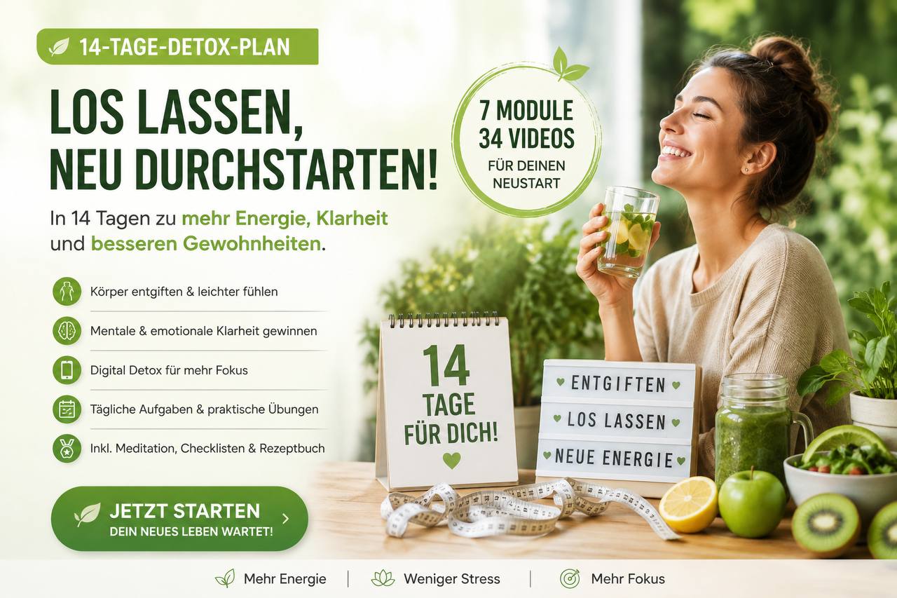 14-Tage-Detox-Plan für mehr Energie, Klarheit und bessere Gewohnheiten
